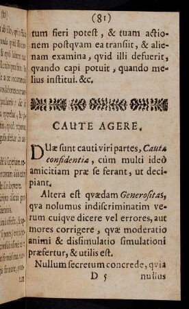 81-86, Caute Agere