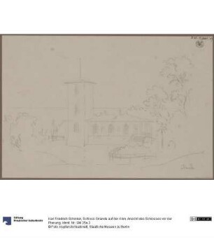 Schloss Orianda auf der Krim. Ansicht des Schlosses vor der Planung