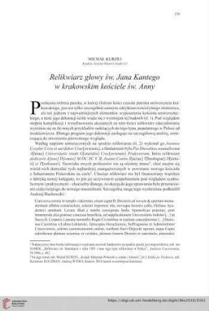78: Relikwiarz głowy ¬św. Jana Kantego w krakowskim ko¬ściele ś¬w. Anny