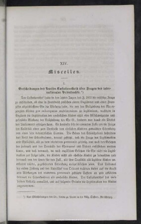 XIV. Miscellen