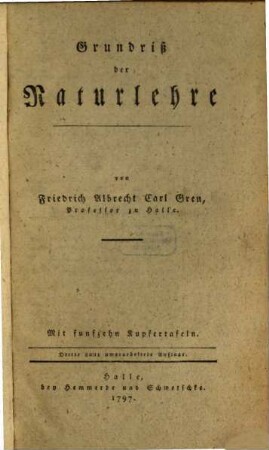 Grundriß der Naturlehre