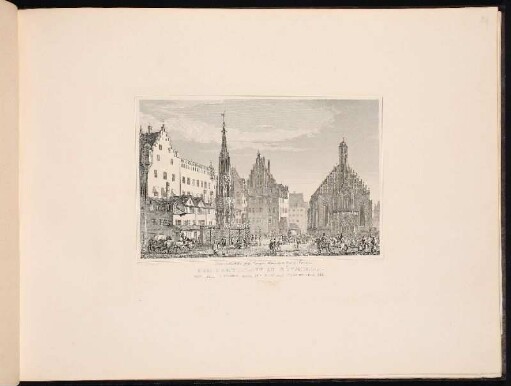 Der Marktplatz In Nürnberg. Mit Dem Schönen Brunnen Und Der Frauen-Kirche. - Hauptmarkt, Nürnberg; Schöner Brunnen, Nürnberg; Frauenkirche, Nürnberg