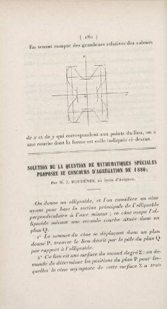 Solution de la question de mathématiques spéciales proposée au concours d'agrégation de 1880.