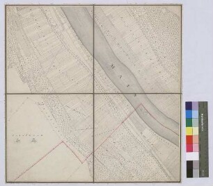 Kartenwerk Kleinheubach (Faltkarte), Falttitel: Fürstliches Rentamt Breuberg und Neustadt i.O., Steuergemeinde Kleinheubach