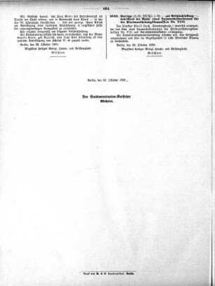Anlage: ad No.46 (1041-1045.), Vorlagen, welche den Zeitungen nicht mitgeteilt sind