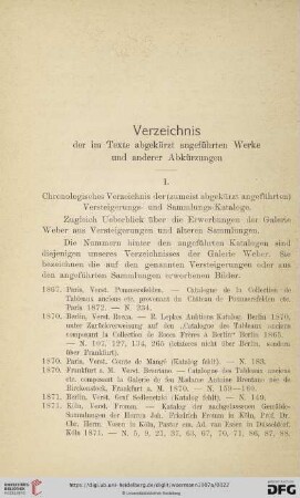 Verzeichnis der im Texte abgekürzt angeführten Werke und anderer Abkürzungen