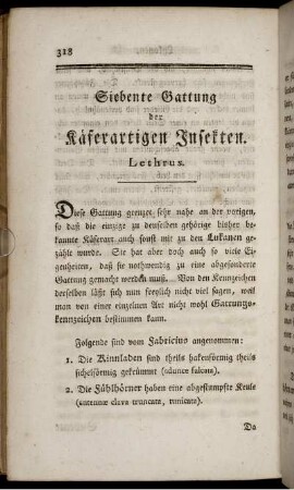 Siebente Gattung der Käferartigen Insekten. Lethrus.