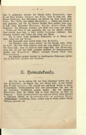 II. Heimatskunde