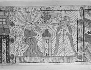 Wandbehang aus Halland (Bonad) mit biblischen Motiven — Die heilige Dreifaltigkeit