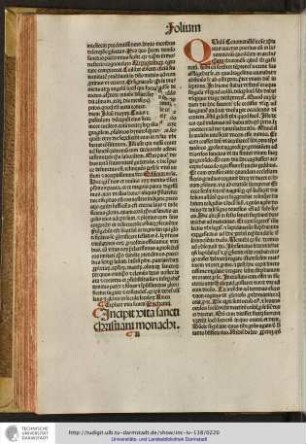 Incipit vita sancti Christiani monachi.