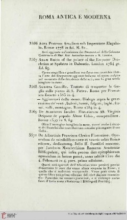 Roma antica e moderna (Nr. 3566-3922)