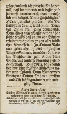 Kurtze Anmerckung.