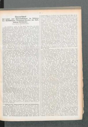 Gauverband der Land- und Kleinstadtlehrer im Rahmen des Westfälischen Provinzial-Vereins des Kath. Lehrer-Verbandes