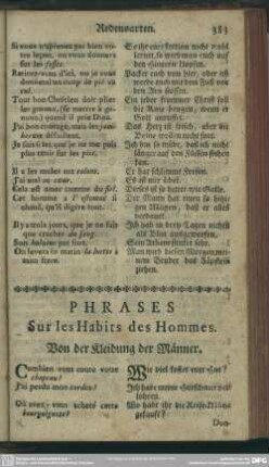 Phrases Sur les Habits des Hommes