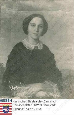 Hofmann, Cora v. geb. Kekulé v. Stradonitz (1835-1897) / Porträt, Halbfigur, vorblickend