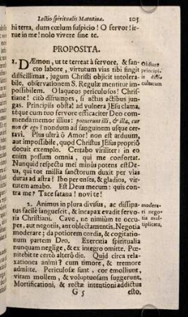 105-106, Diei Secundae Proposita