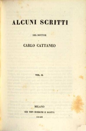 Alcuni scritti del dottor Carlo Cattaneo. 2