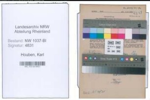Entnazifizierung Karl Houben , geb. 05.10.1884 (Angestellter)