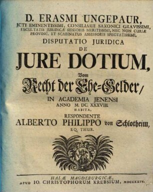 Disp. iur. de iure dotium