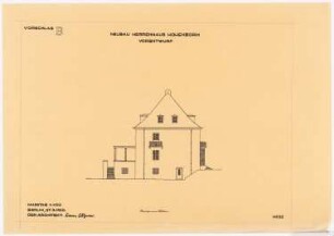 Herrenhaus Hohenborn bei Kassel Umbau: Südansicht B1:100