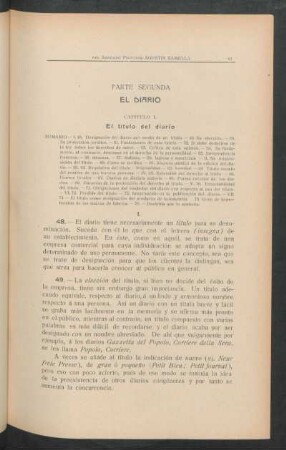 Parte segunda. - El diario