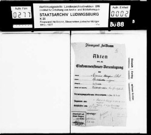 Manasse, Albert; Pferdemetzger *14.09.1877 Manasse, Ida geb. Falkenstein *30.10.1876 Manasse, Jenny *27.03.1909 [18.05.1936 nach USA emigriert] Wohnort: Heilbronn