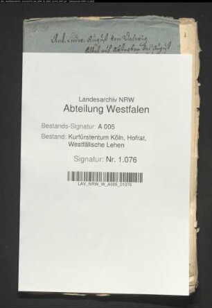 Anton Ludwig August von Dalwigk bittet nach dem Tode des August Friedrich von Dalwigk um Belehnung mit den beiden Zehnten zu Hallenberg und Medelon und mit dem Burgsitz zu Hallenberg