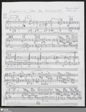 Capriccios - Mus.15445-ZZ-649 : pf