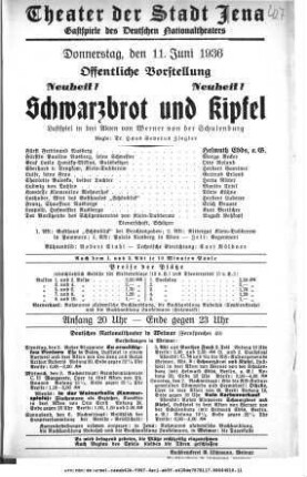 Schwarzbrot und Kipfel