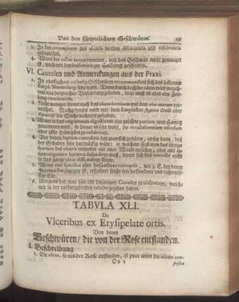 Tabula XLI. De Vlceribus ex Erysipelate ortis. - Tabula XLV. Von der Thränen-Fistul.