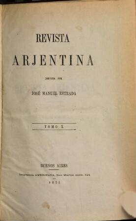 Revista argentina. 10. 1871