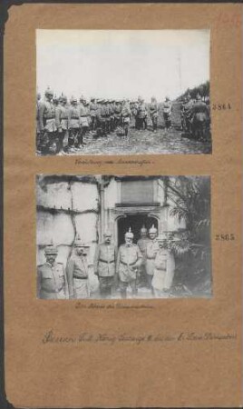 Vorstellung von Mannschaften. (Besuch S.M. König Ludwig III. bei der 6. Ldw. Division)