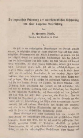 120-134 Die dogmatische Bedeutung der neutestamentlichen Anschauung von einer doppelten Auferstehung