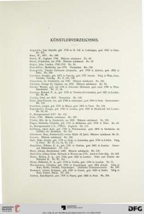 Künstlerverzeichnis