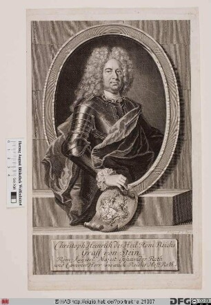 Bildnis Christoph Heinrich Stein von (zu Kochberg) (1710 Reichsgraf)