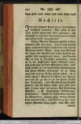 Nachlese