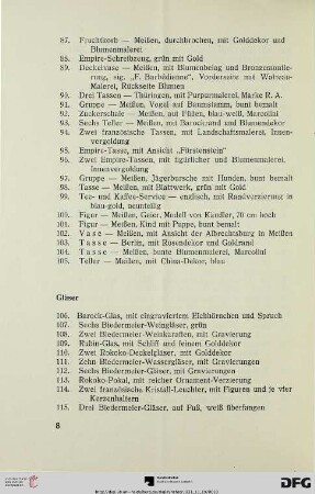 Gläser (Nr. 106-131)