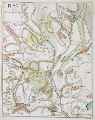 WHK 39 Preußische Revüen und Manöver: Plan der Gegend um Gut Kapsdorf, um 1804