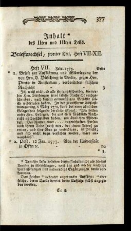 Inhalt des IIten und IIIten Teils