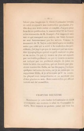 Chapitre Deuxième