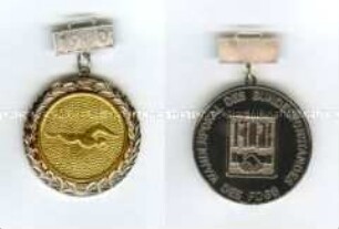 Medaille des Wanderpokals Schwimmen des Freien Deutschen Gewerkschaftsbundes (FDGB)