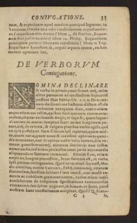 De Verborum Coniugatione.
