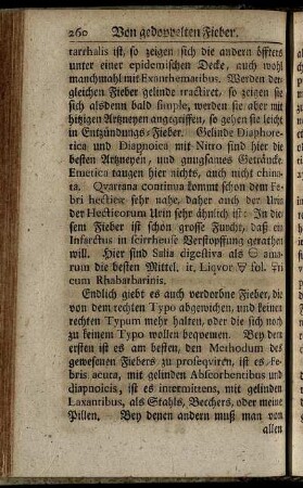 Verdorbene Fieber.