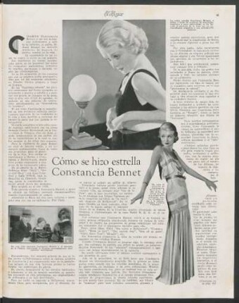Cómo se hizo estrella Constancia Bennet