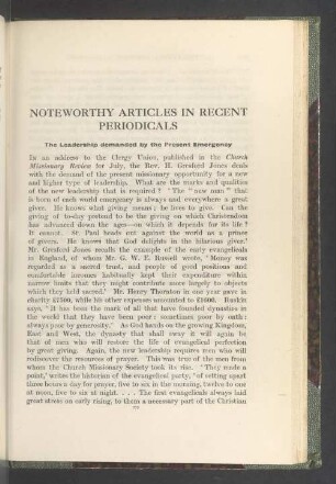 Noteworthy articles in recent periodicals