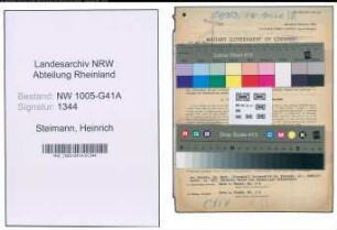 Entnazifizierung Heinrich Steimann , geb. 08.02.1914 (Polizist)