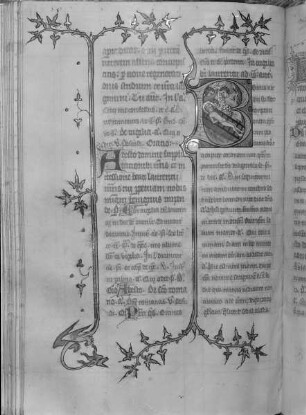 Bréviaire (été) / Bréviaire de Laon (été) / Breviarium. Pars aestivalis / Heures / Stundenbuch — Initial B mit der Marter des Heiligen Laurentius, Folio fol. 341 v