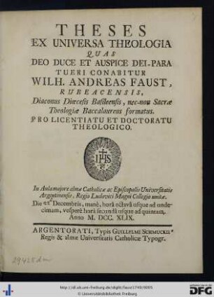 Theses Ex Universa Theologia