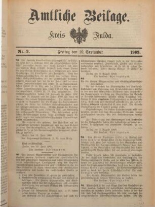 9: Beilage vom Freitag, 10. September 1909