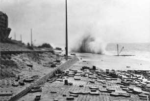 Sturmflut auf Borkum/Nordsee